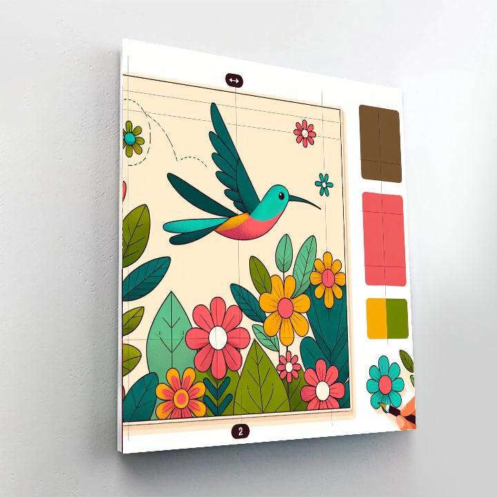 Hummingbird's Flower Dance Paint By Numbers Kits