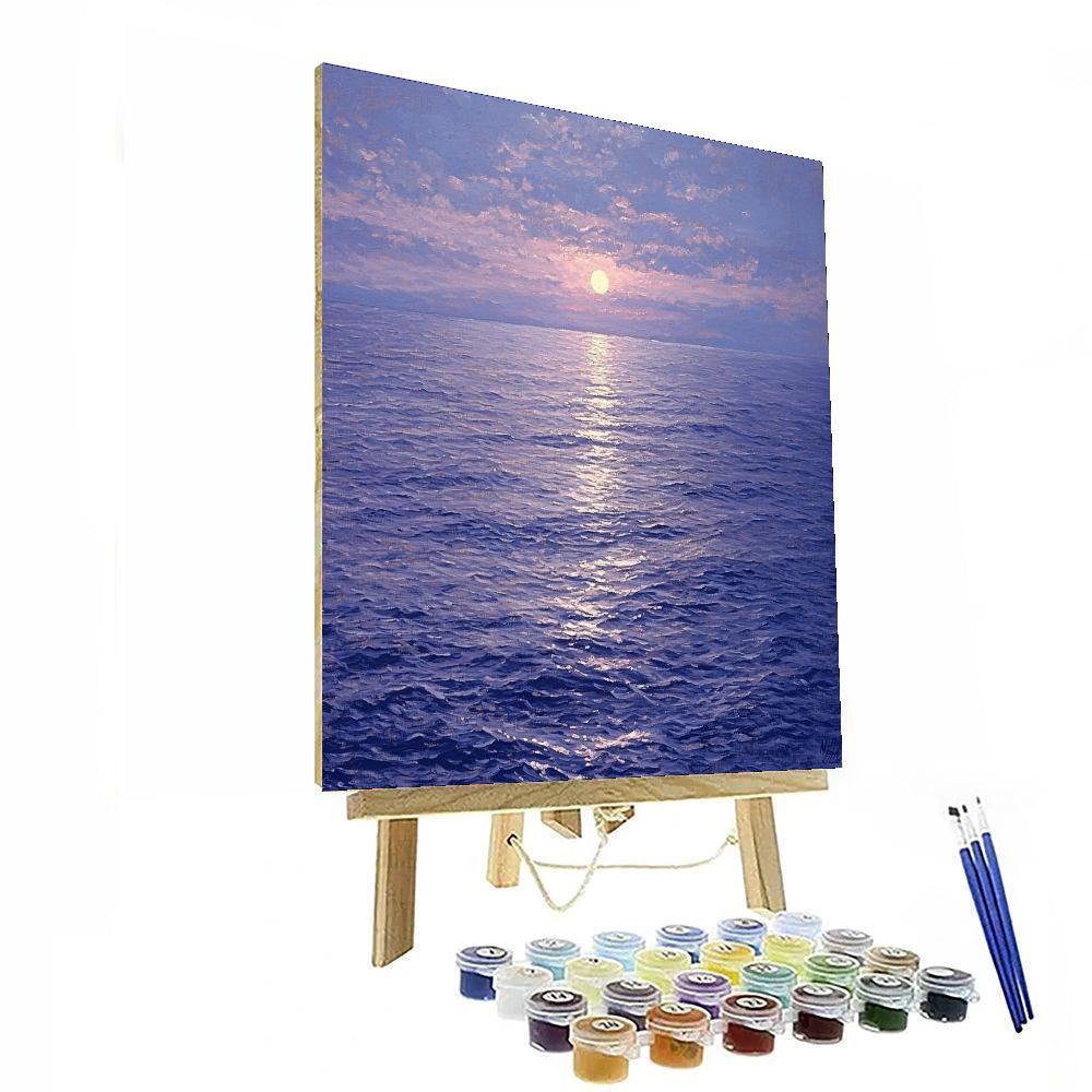 Nandalal Bose Inspired Serenity Of The Evening Lake  Painting Number Kit