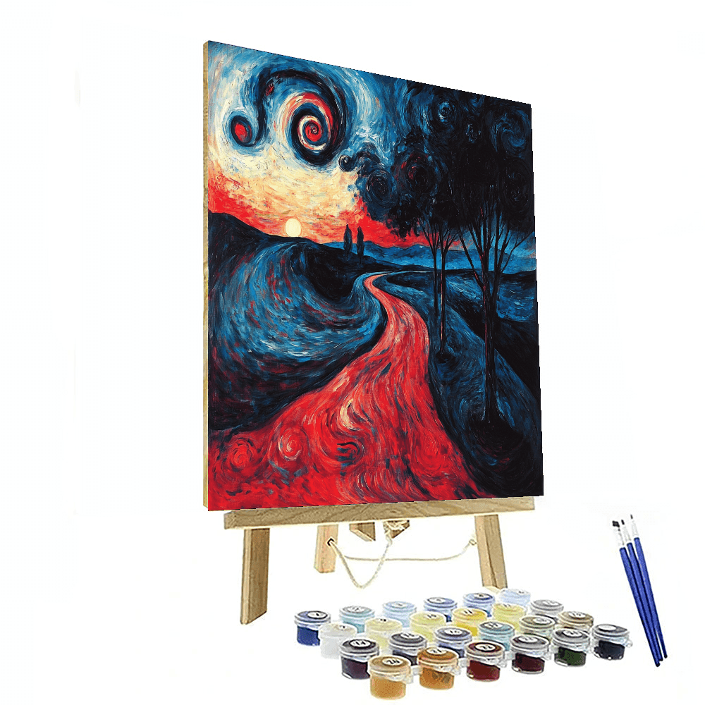 Edvard Munch Inspired Emotional Landscape  Paint By Number