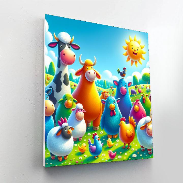 Whimsical Farmyard Fantasy Number Painting