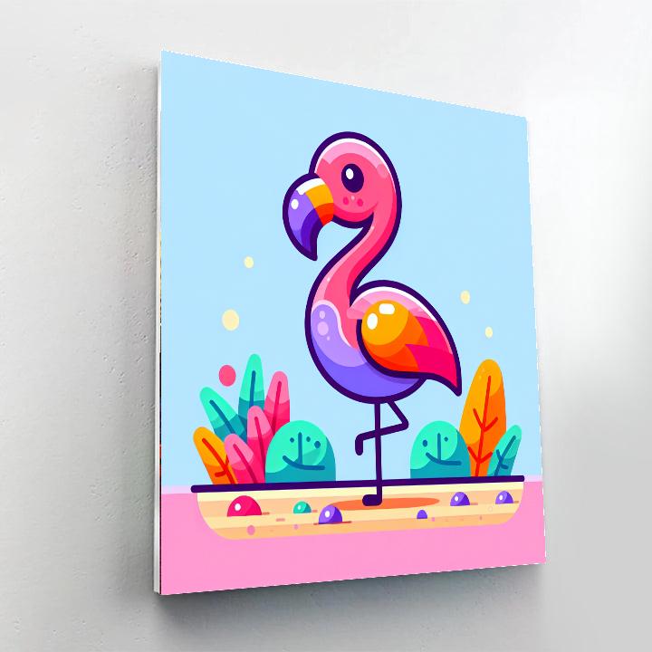Cheerful Flamingo Fiesta Paint By Number
