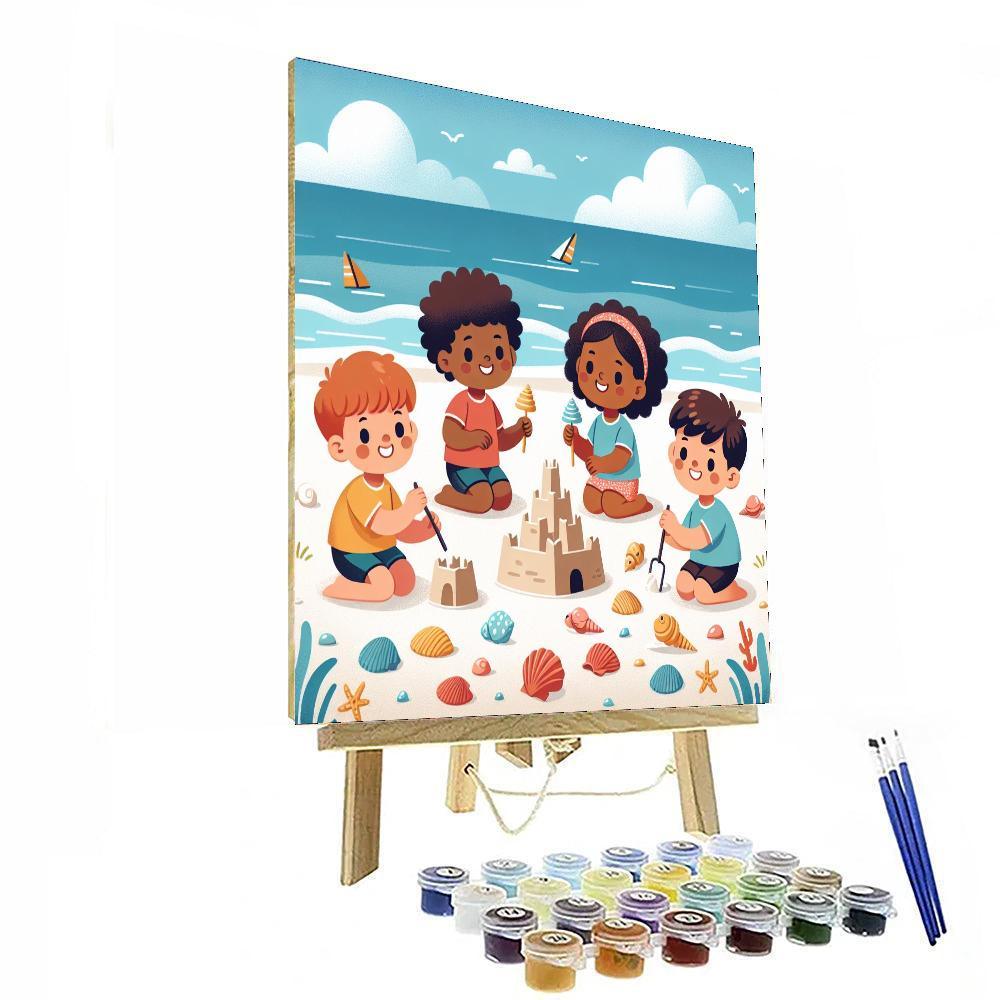 Friendly Beach Day Fun Paint By Number