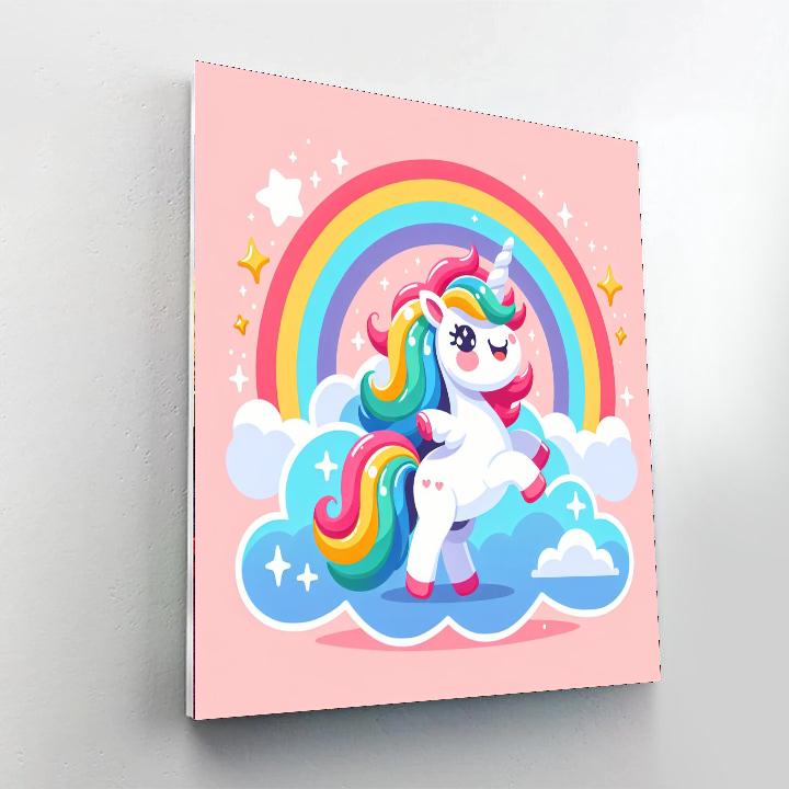 Friendly Unicorn Dreams Painting By Numbers Kit