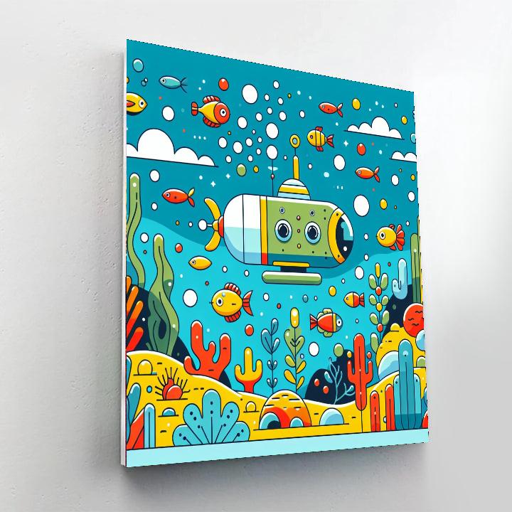 Underwater Robot Adventure Paint By Numbers