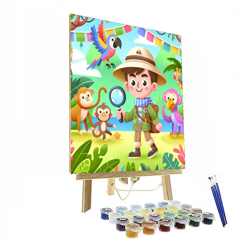 Mystery Jungle Adventure Painting Number Kit