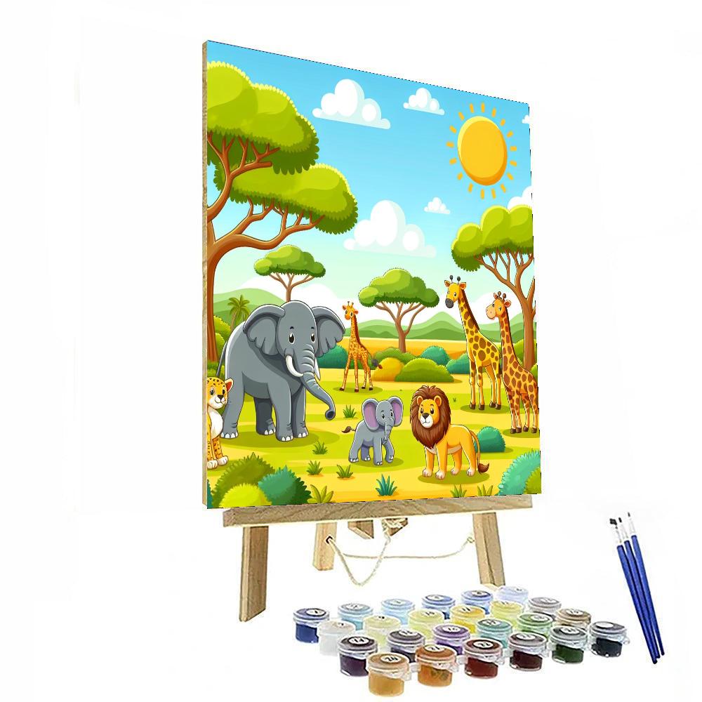The Safari Expedition Painting Number Kit