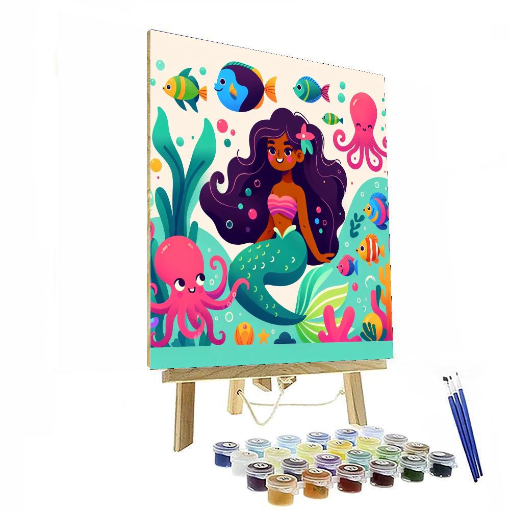 Underwater Mermaid Party Numbered Painting Kits