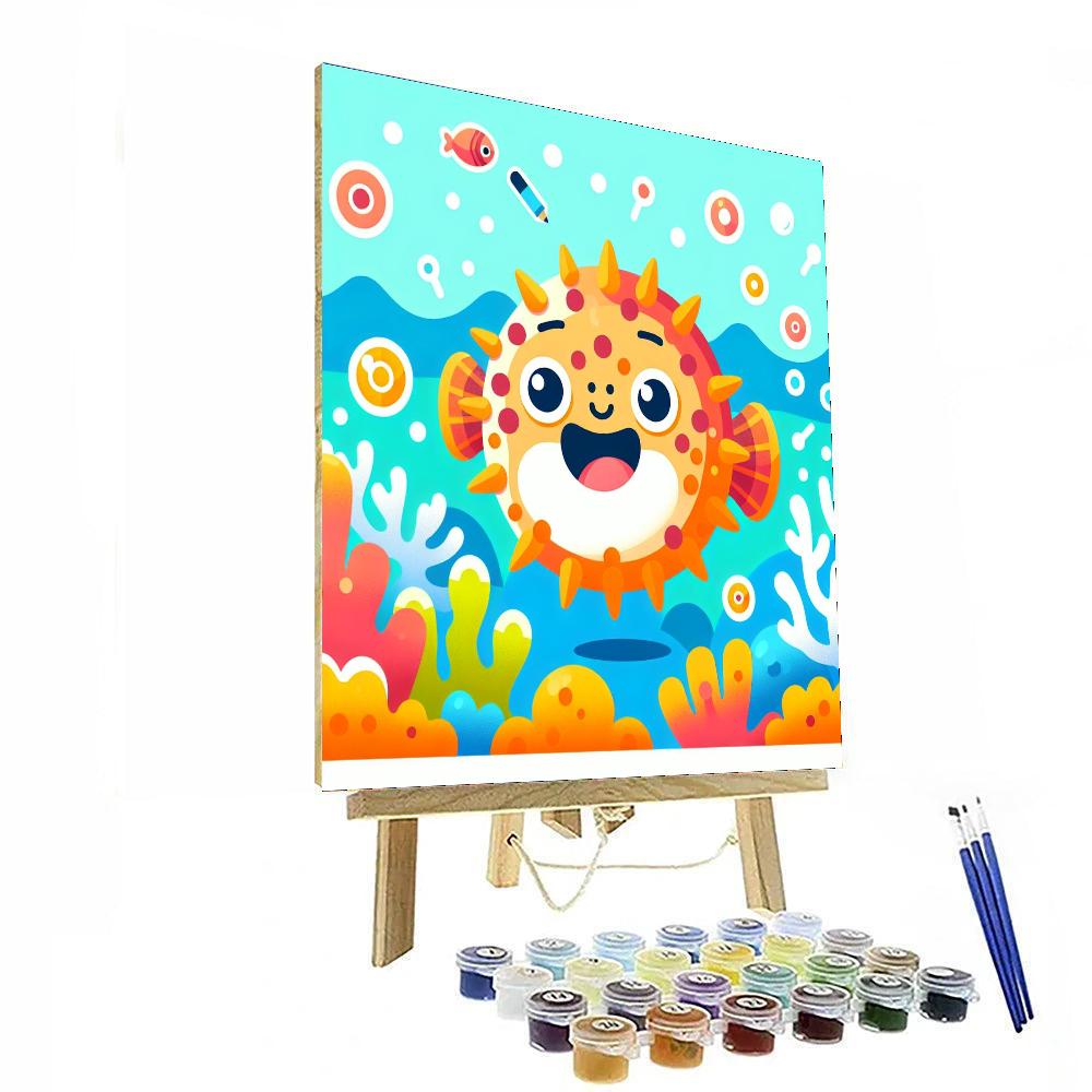 Lively Pufferfish Paint By Numbers Art