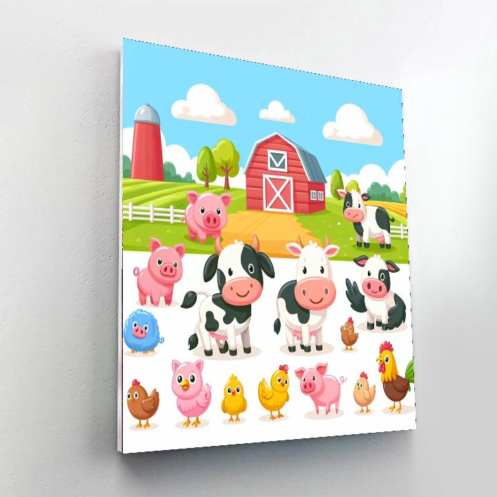 Jolly Farm Adventure DIY Paint By Numbers