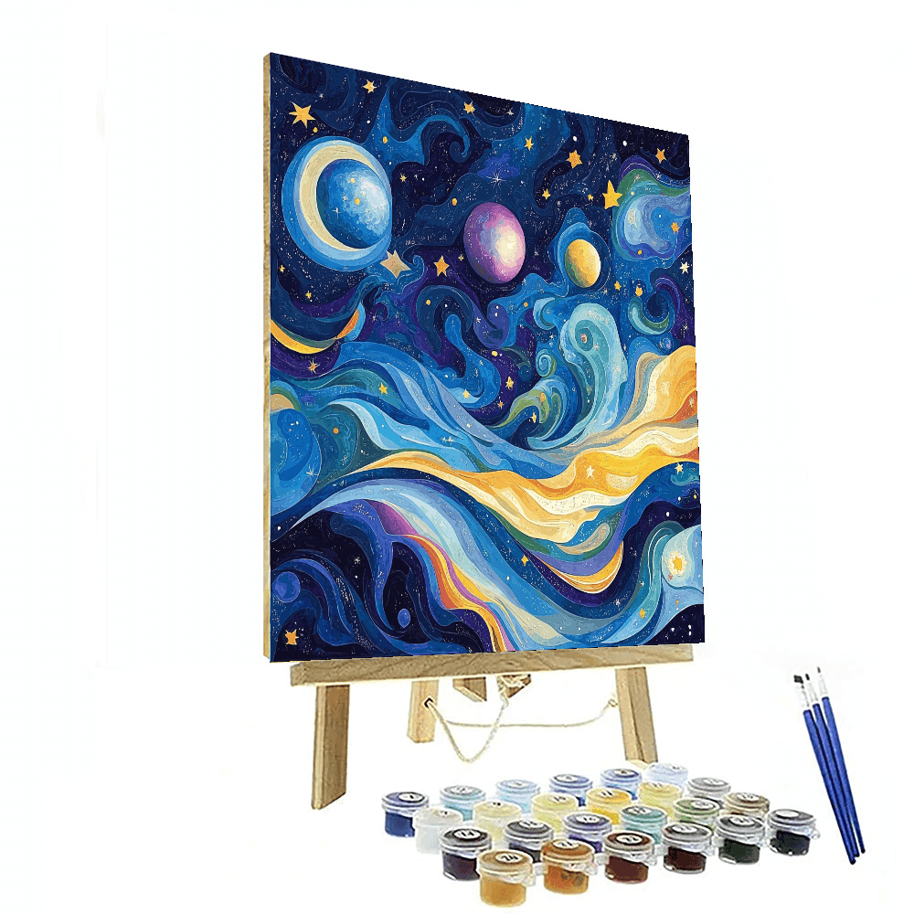 Wassily Kandinsky Inspired Celestial Embrace  Paint By Numbers