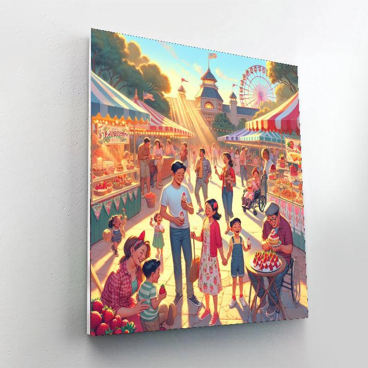 Baldwin Park Strawberry Festival Paint By Numbers Art