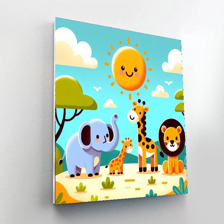 Animal Safari Exploration Paint By Color