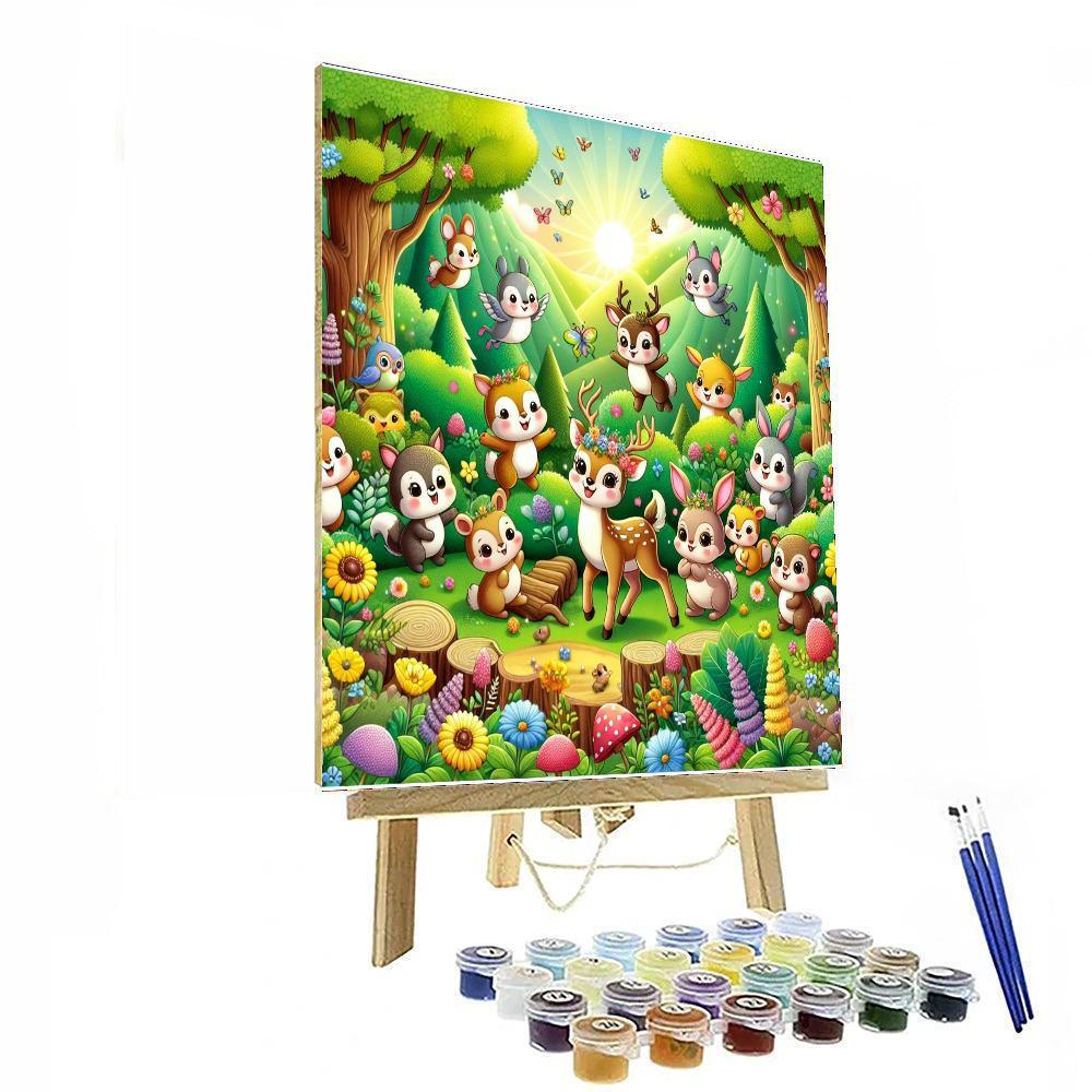 Charming Woodland Gathering Numbered Painting Kits