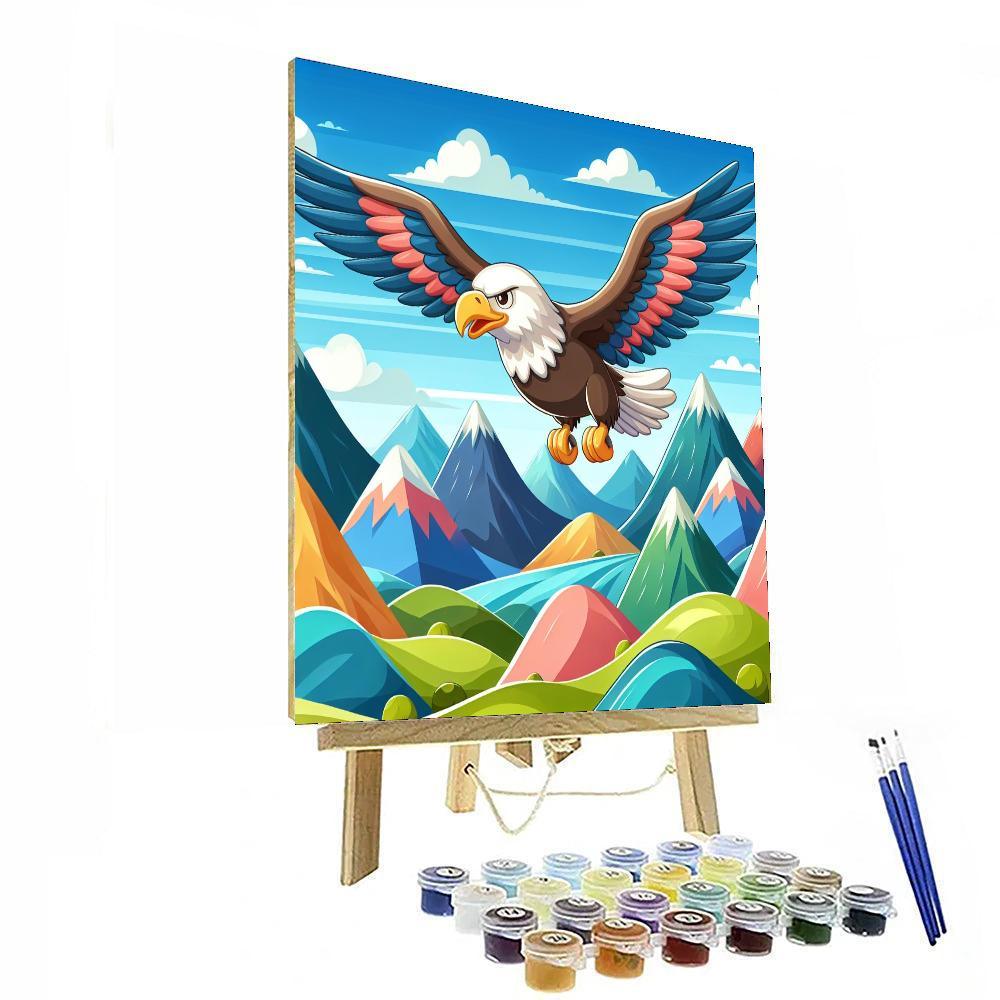 Elegant Eagle Painting Number Kit