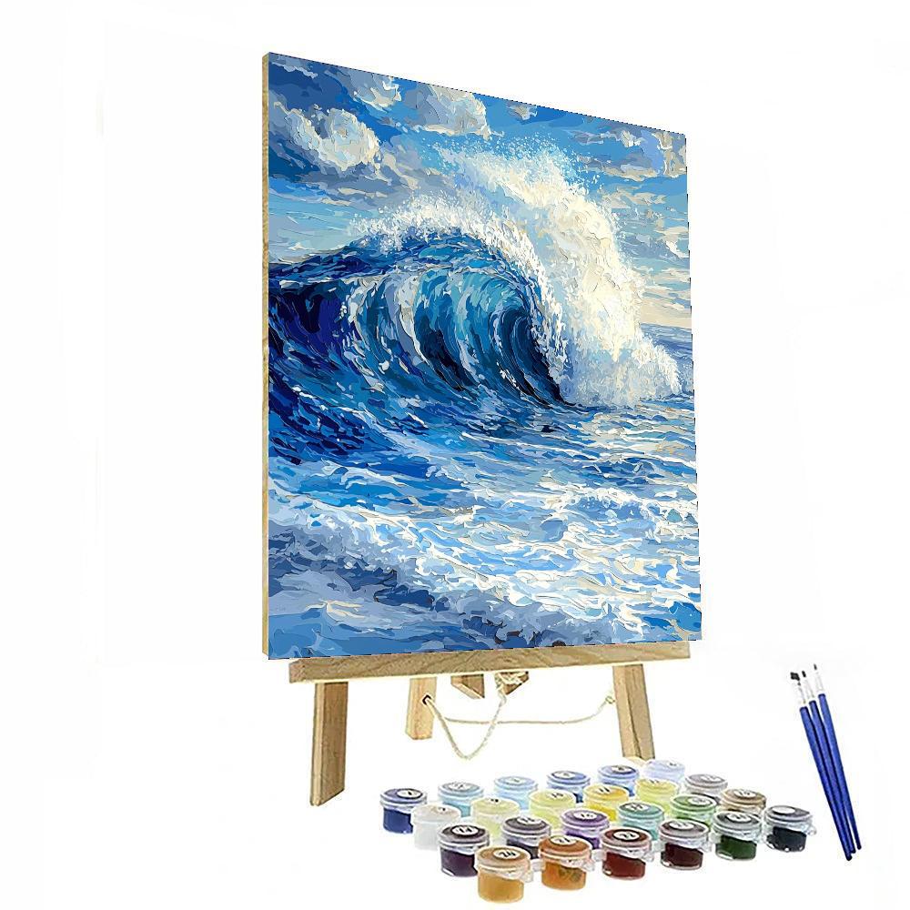 Michelangelo Inspired Sculpted Waves  Paint By Color