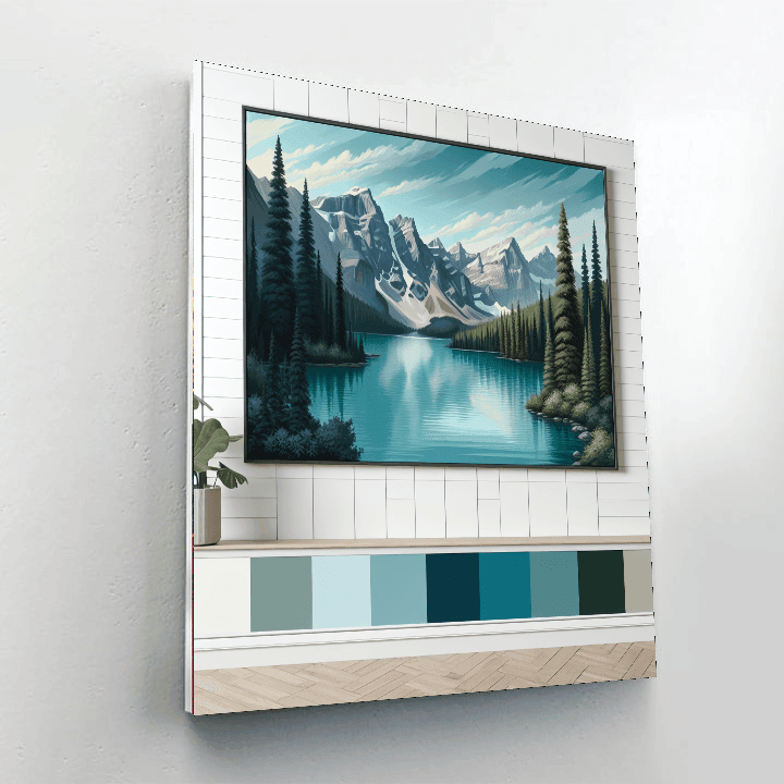 Mystical Mountain Lake Painting By Numbers Kit