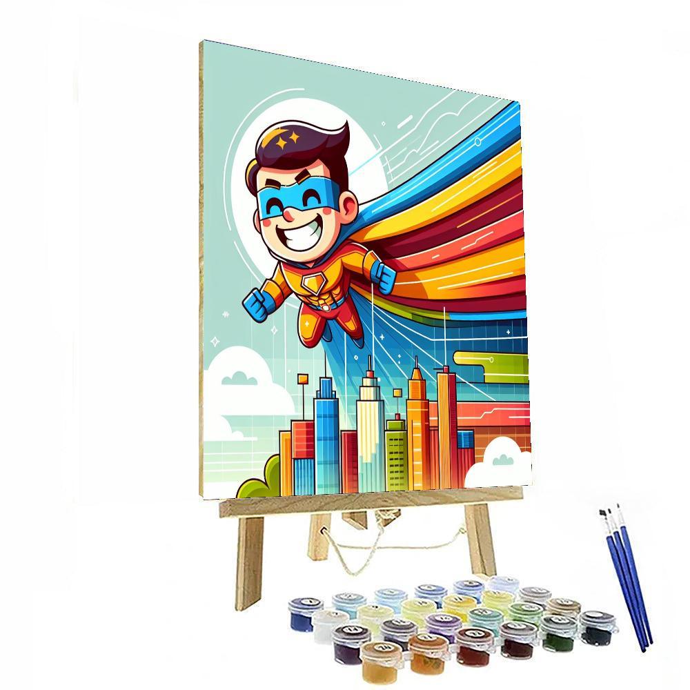 Dashing Superhero Paint By Number
