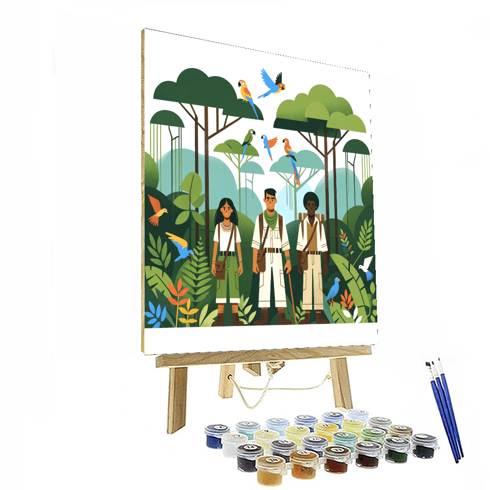 Tropical Rainforest Expedition Painting By Numbers Kit