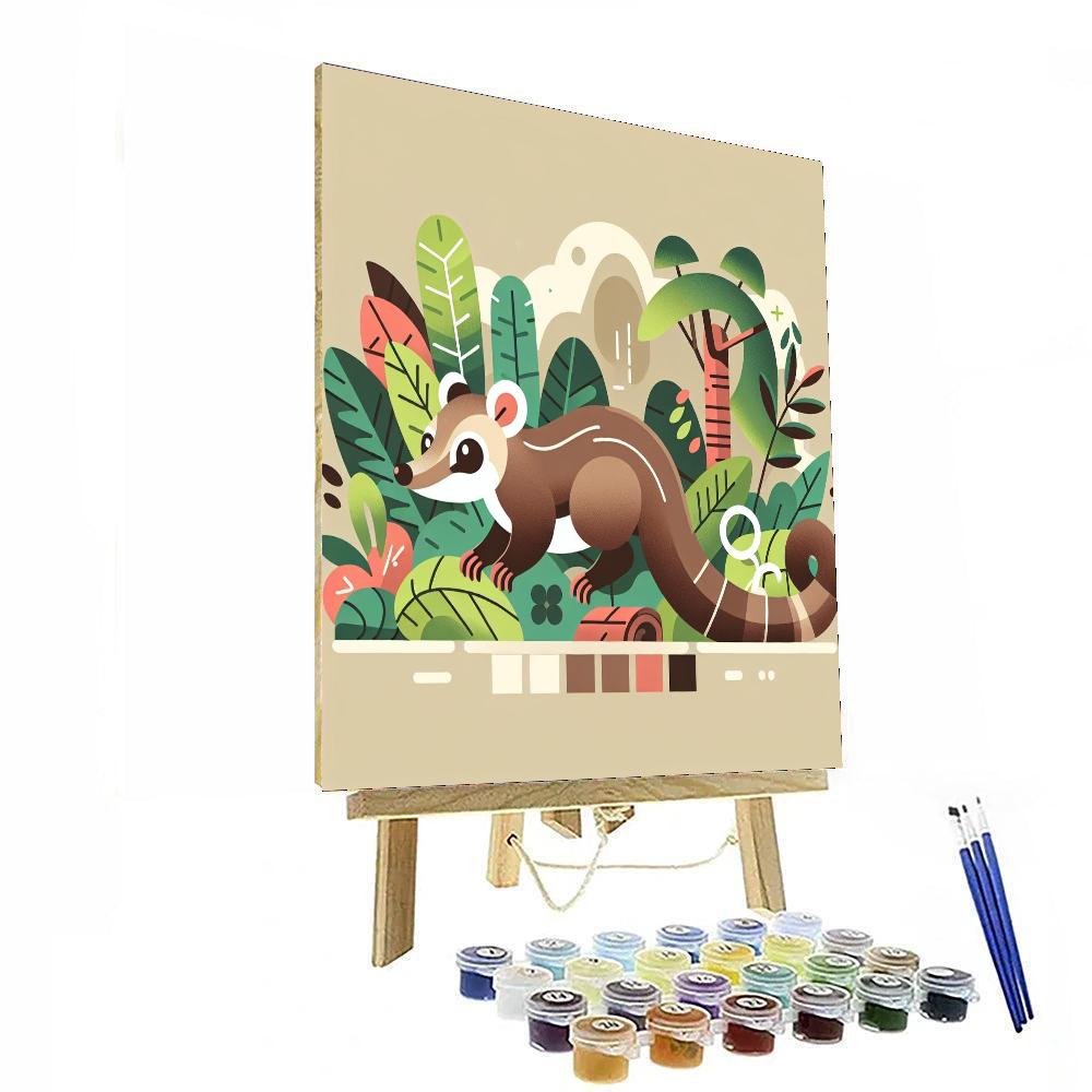 Fanciful Fossa Paint By Numbers Art