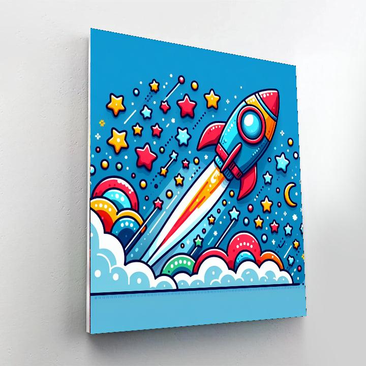 Racing Rocket Paint By Number