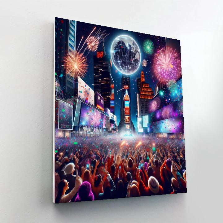 New Year's Eve In Times Square Number Painting