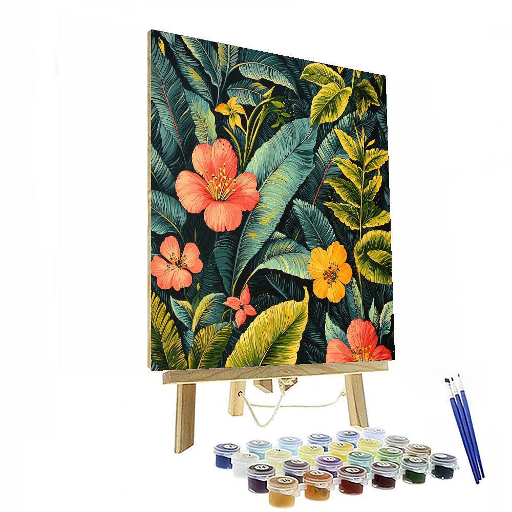 Alphonse Mucha Inspired Luminous Gardens  DIY Paint By Numbers