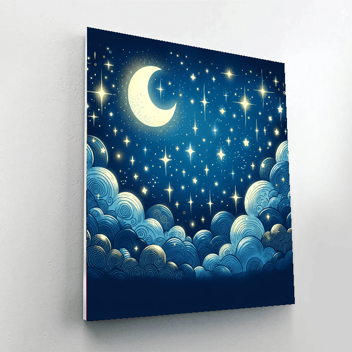 Whimsical Night Sky Paint By Number