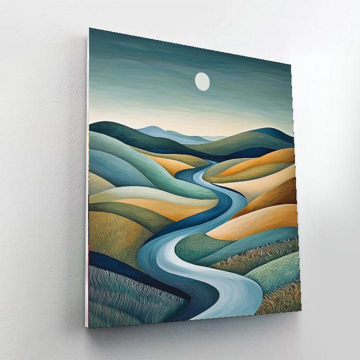 Nandalal Bose Inspired Riverine Rhythms  Painting Number Kit