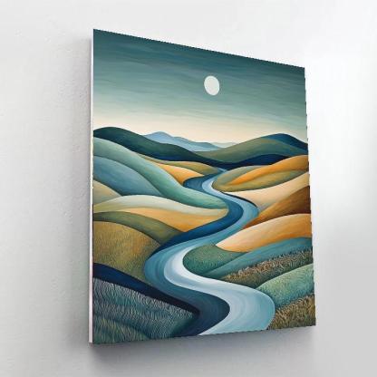 Nandalal Bose Inspired Riverine Rhythms  Painting Number Kit