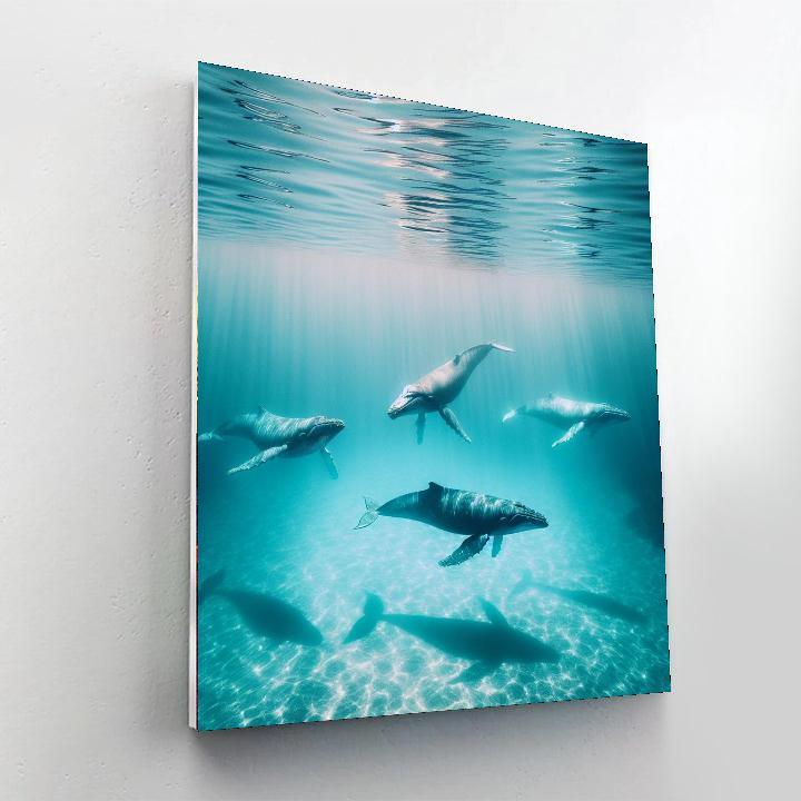 Melodic Whales In Symphony Painting By Numbers Kit