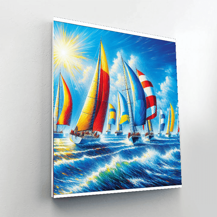 Lively Ocean Regatta Paint By Numbers