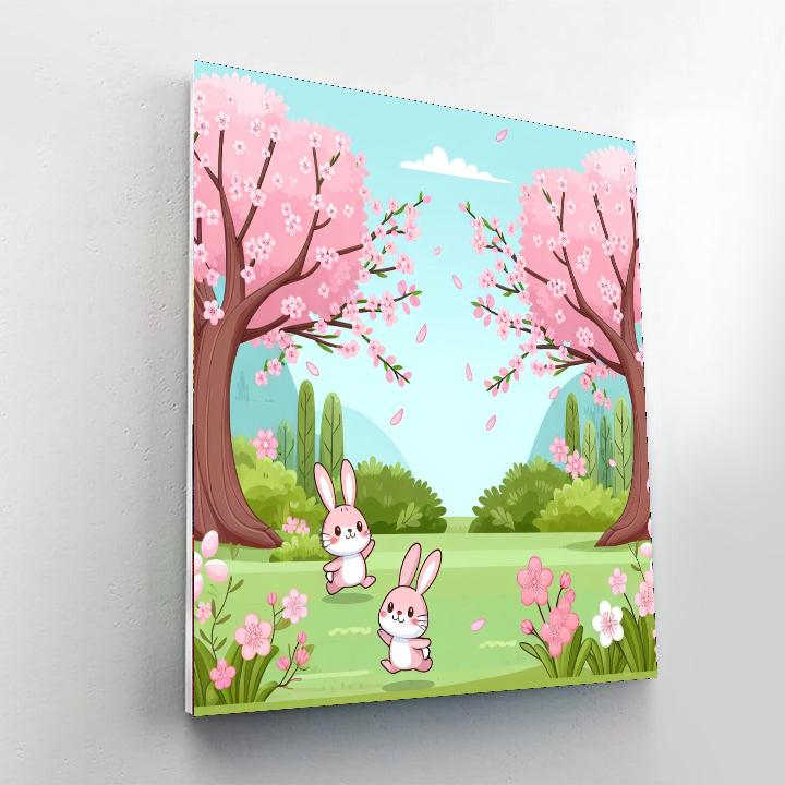Cherry Blossom Fantasy Number Painting