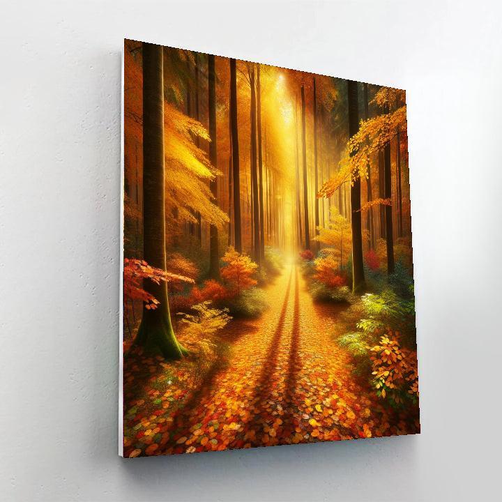 Golden Forest Pathway Paint By Number