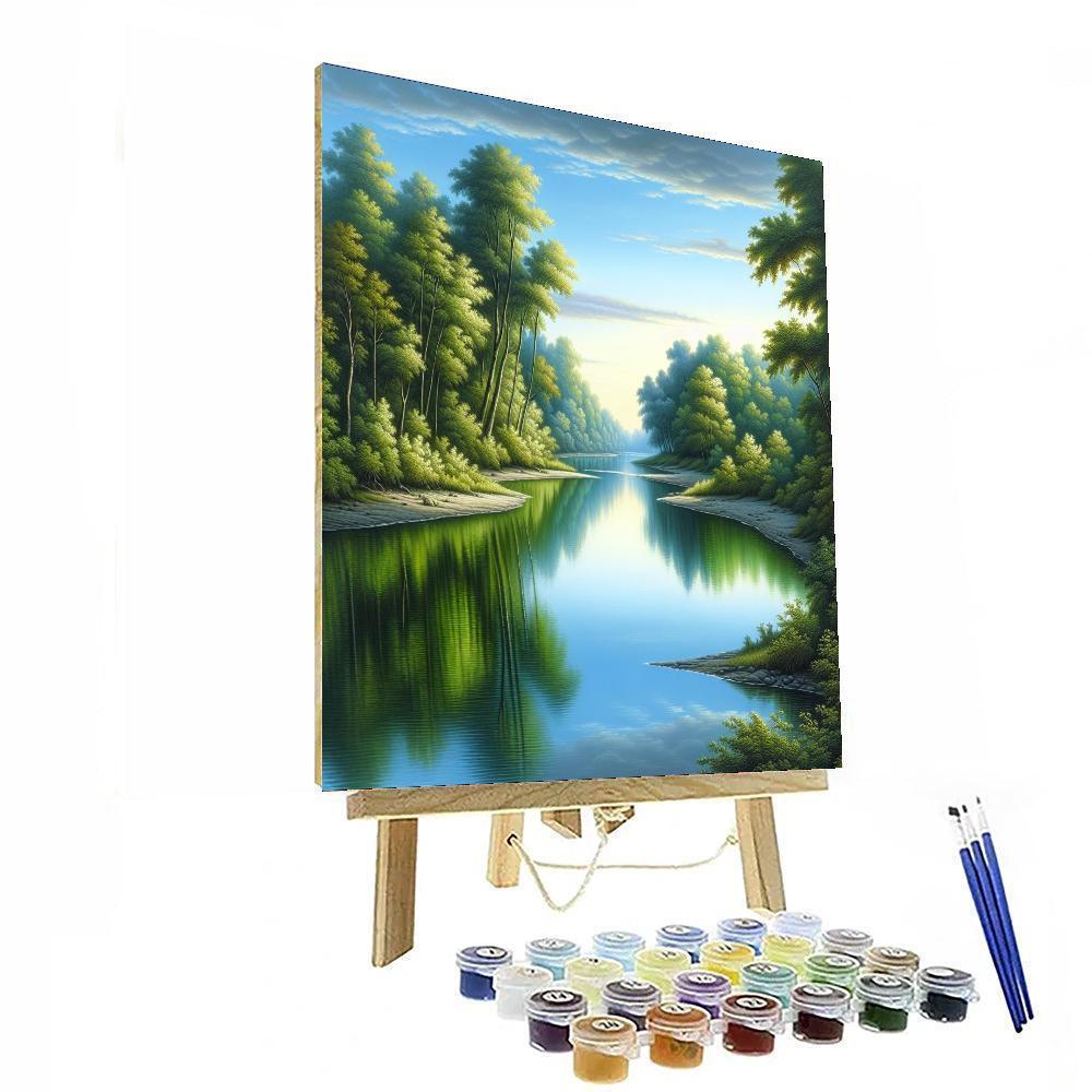 Tranquil River Bend Painting By Numbers Kit
