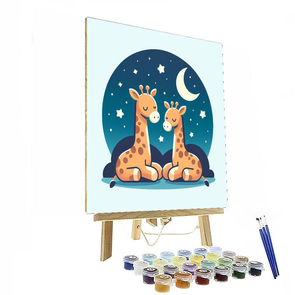 Giraffe's Tall Tales Paint By Numbers Art