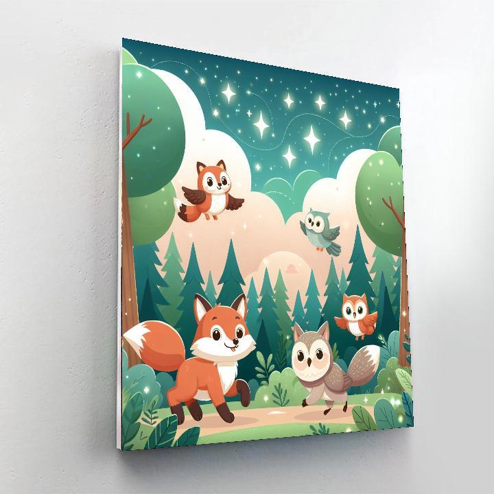 Magical Woodland Frolic Painting Number Kit
