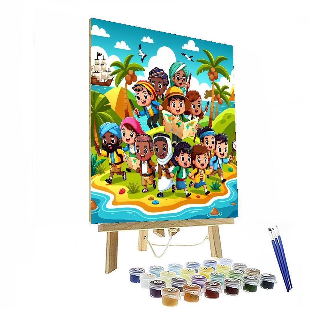 Epic Adventure Island Painting Number Kit