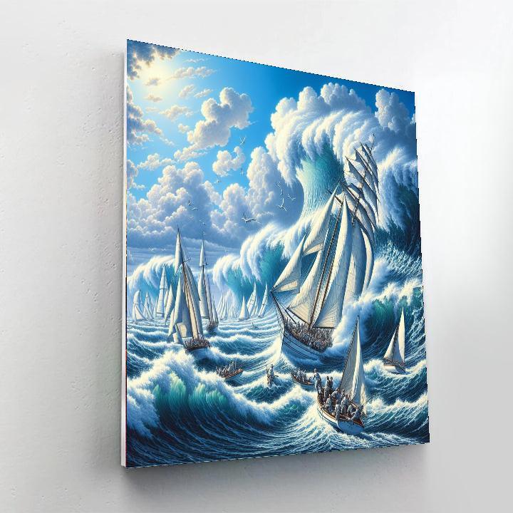Nautical Maritime Adventure Painting By Numbers Kit
