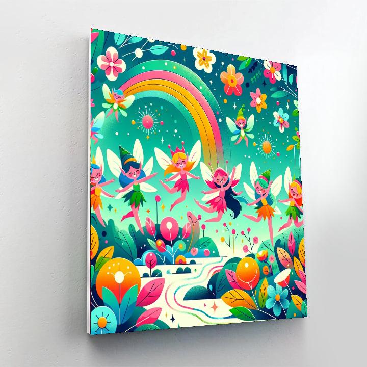 Playful Pixie Paradise Paint By Numbers Art