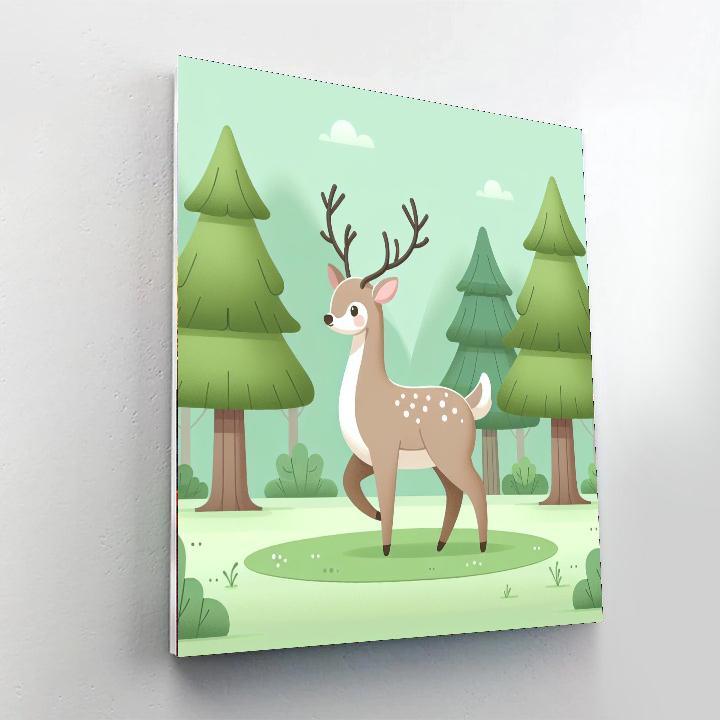 Dashing Deer Numbered Painting Kits