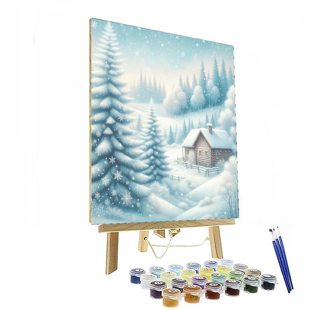 Serene Snowy Escape DIY Paint By Numbers