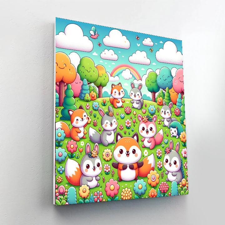 Colorful Critter Crew Number Painting