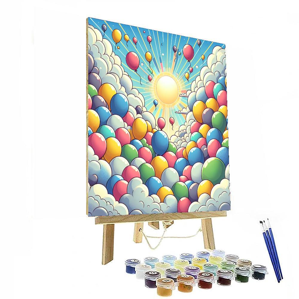 Adventurous Balloon Festival Painting Number Kit