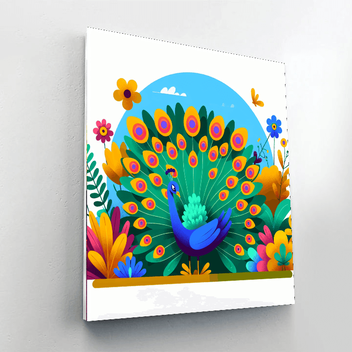 Dazzling Peacock Paint By Numbers