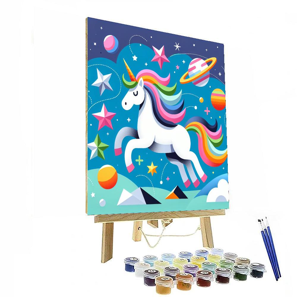 Celestial Explorer Unicorn Painting By Numbers Kit