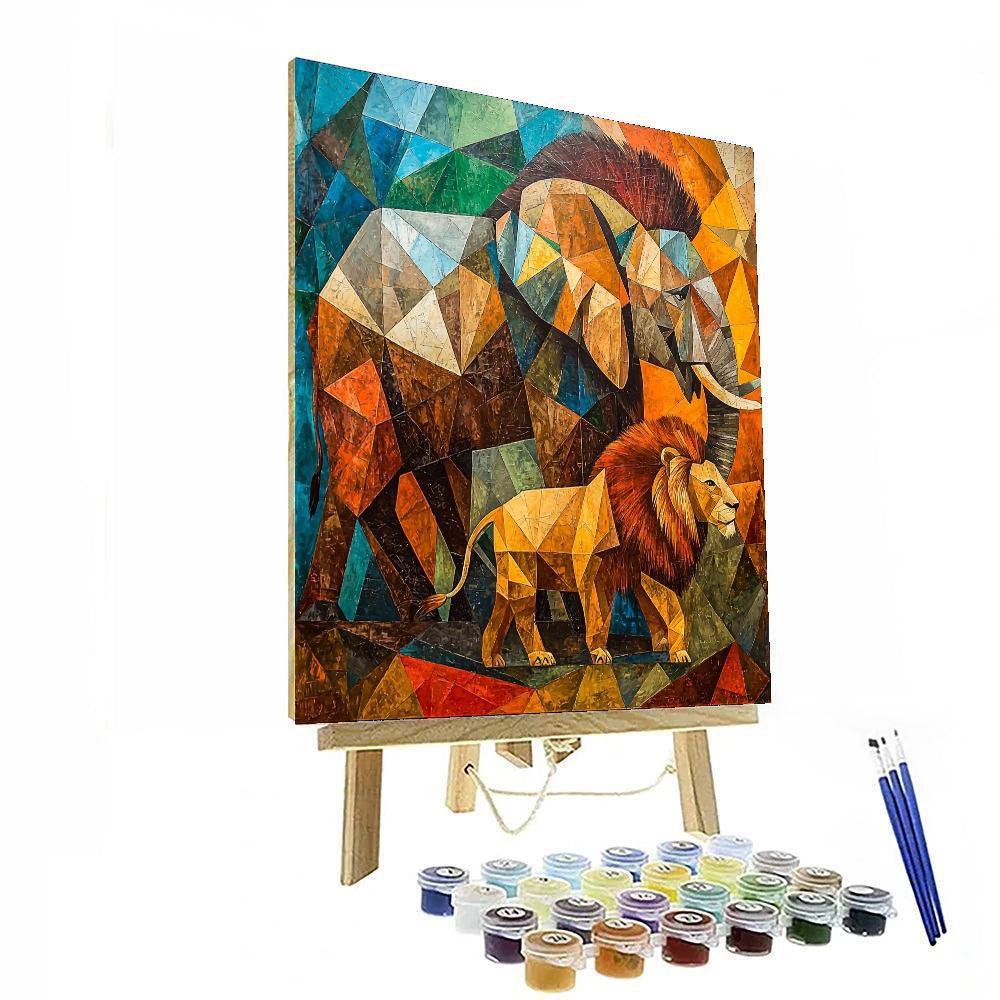 Pablo Picasso Inspired Cubist Safari Adventure  DIY Paint By Numbers