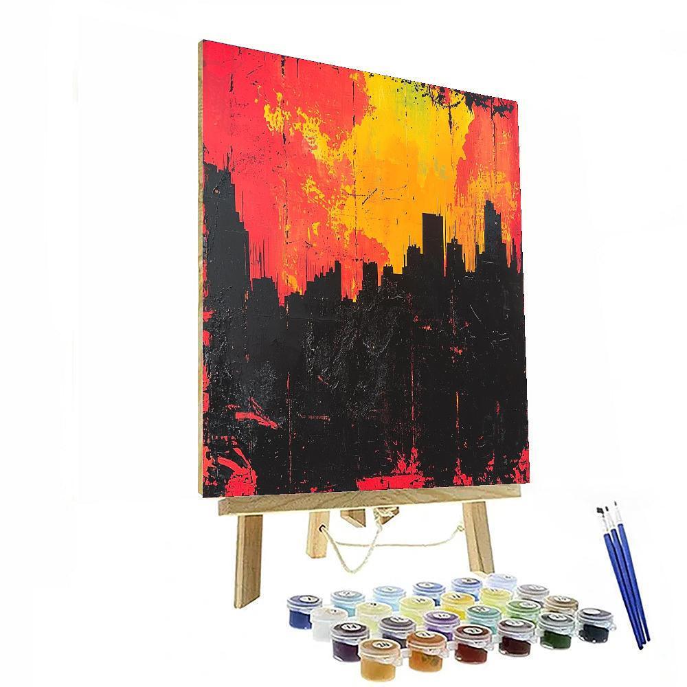 Banksy Inspired Urban Shadows  DIY Paint By Numbers