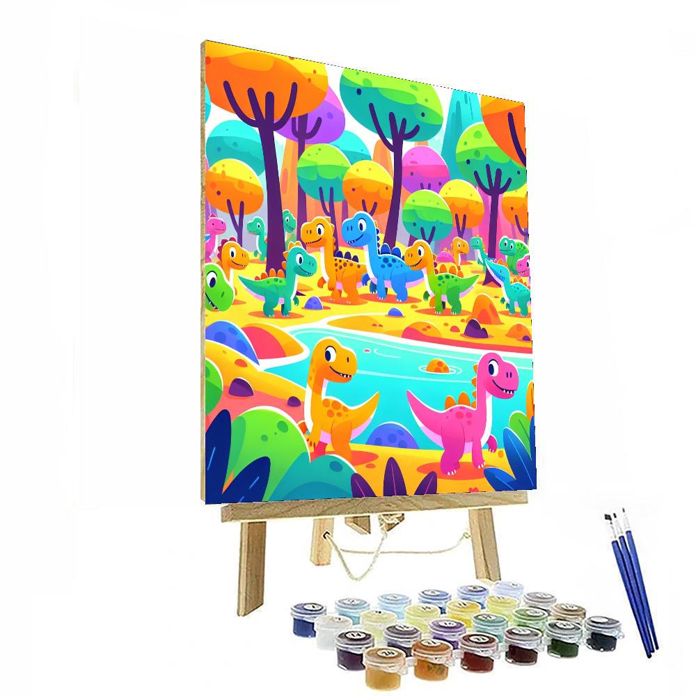 Dazzling Dinosaur Discovery Painting By Numbers Kit