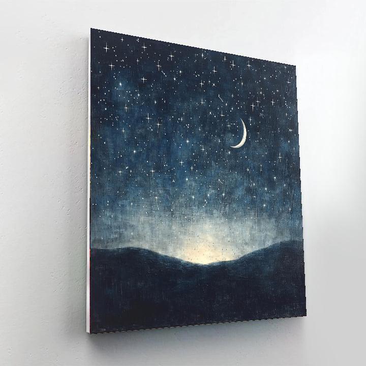 Leonardo Da Vinci Inspired Luminous Skies  Number Painting