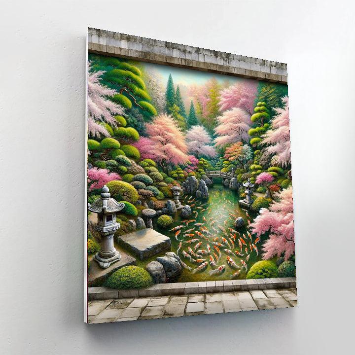 Soothing Japanese Garden Painting Number Kit
